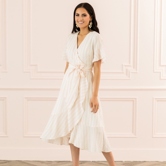 rachel parcell ruffle wrap dress